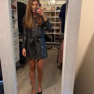 Crystal Doll Black Sequin Dress